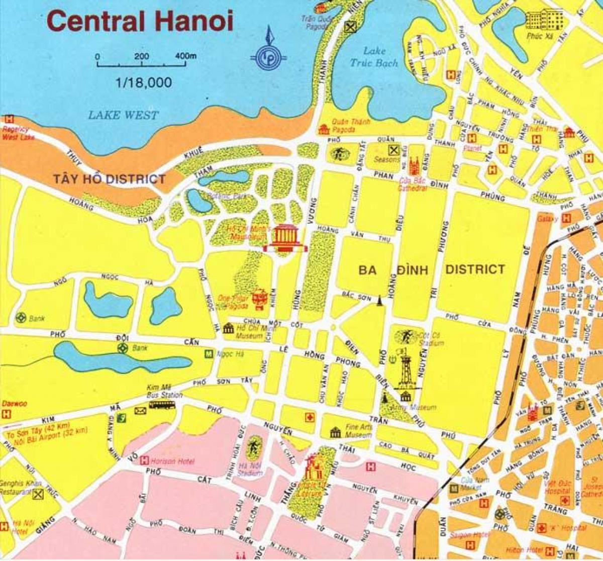 mapa da cidade de hanói centro