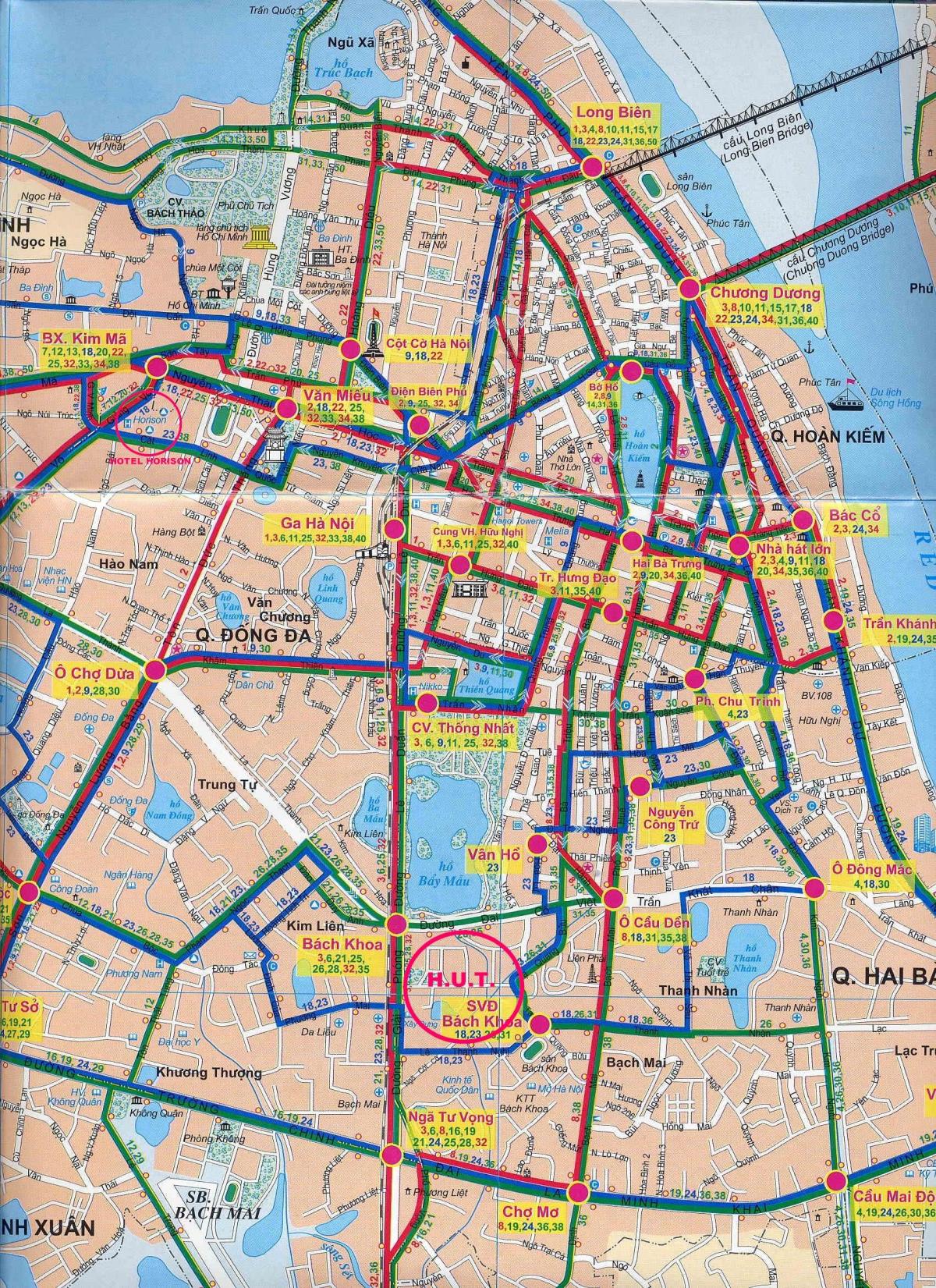 Mapa da cidade de hanói ônibus
