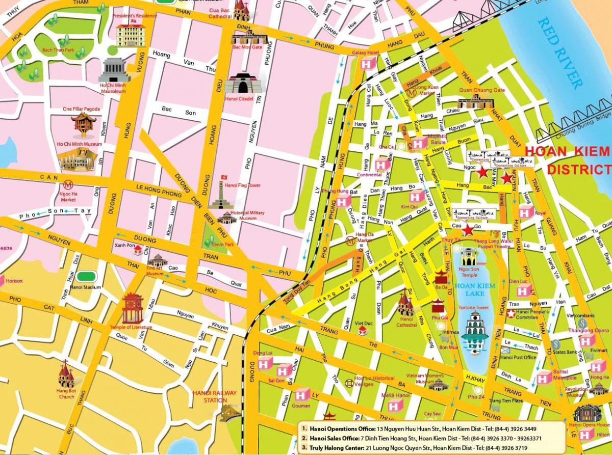 hanoi old quarter mapa turístico