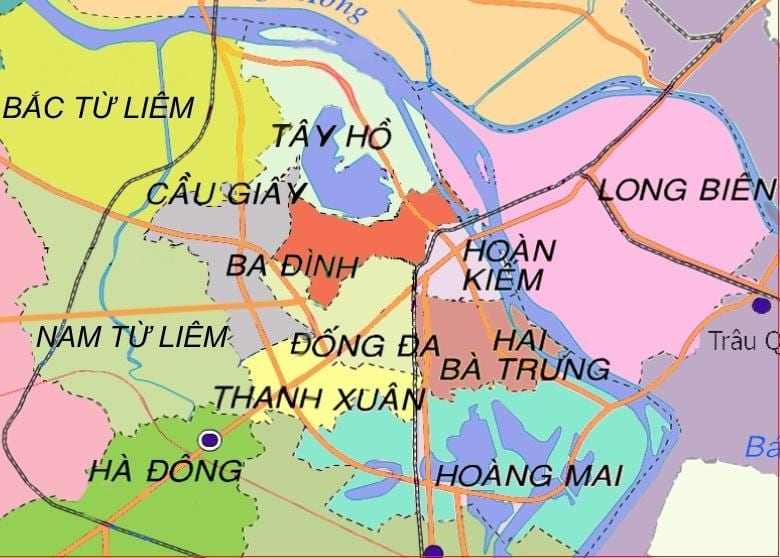Mapa de ha dong distrito de hanói