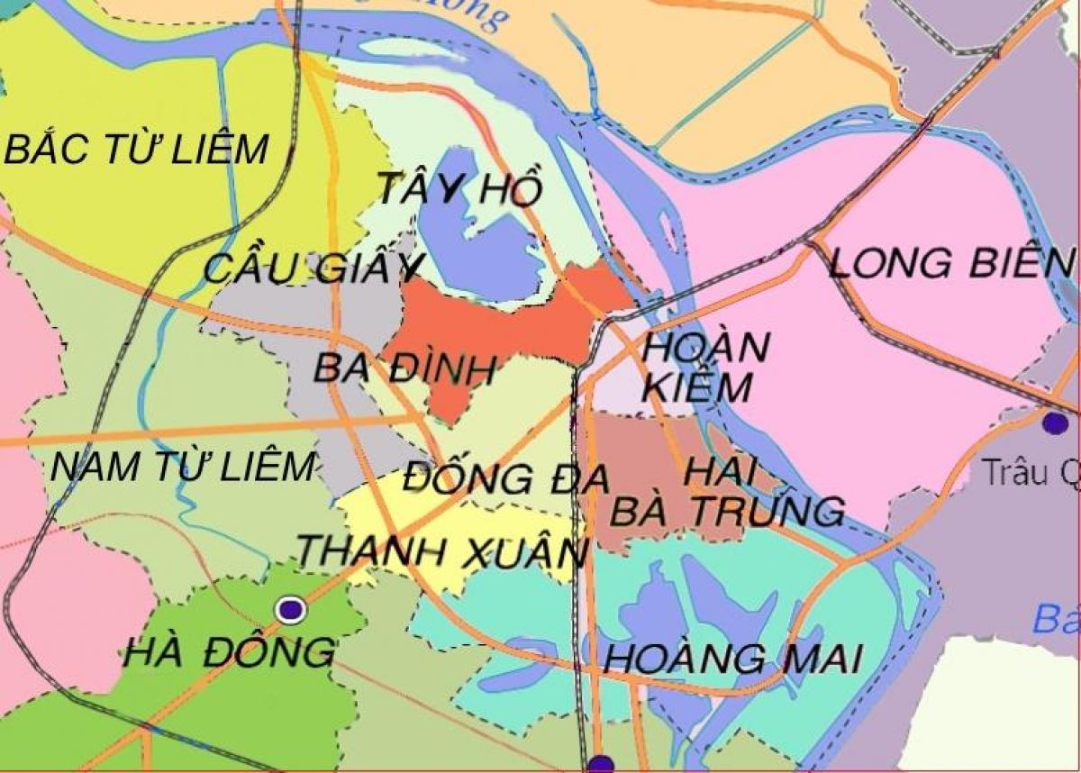Mapa de ha dong distrito de hanói