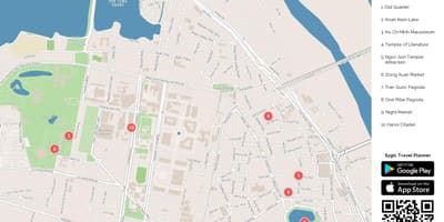 Mapa de hanói comida de rua
