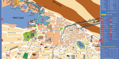 Mapa de hanói distrito da luz vermelha