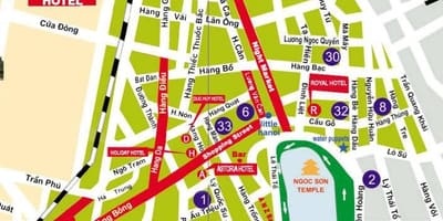 Mapa de hanói rua