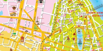 Hanói turismo mapa